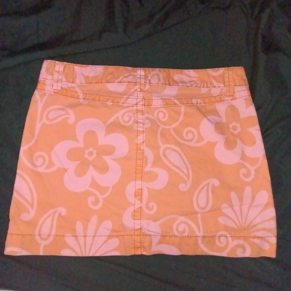Orange & Pink Floral Skirt - Picture 2 of 4